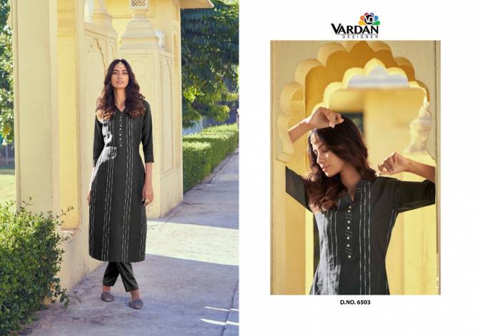 Vardan Raahat 1 Fancy Silk Designer Ethnic Wear Kurti With Pant Collection